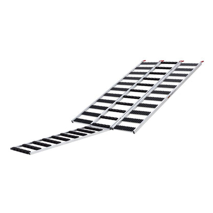 Black Widow Black Ice Folding Snowmobile & ATV Ramp | Model SNO-ATV-9454-EXT-S | Width 54" | 1,500 lb. Capacity | With Extension & Stud Protectors | For Truck Bed Loading & Powersports Transport