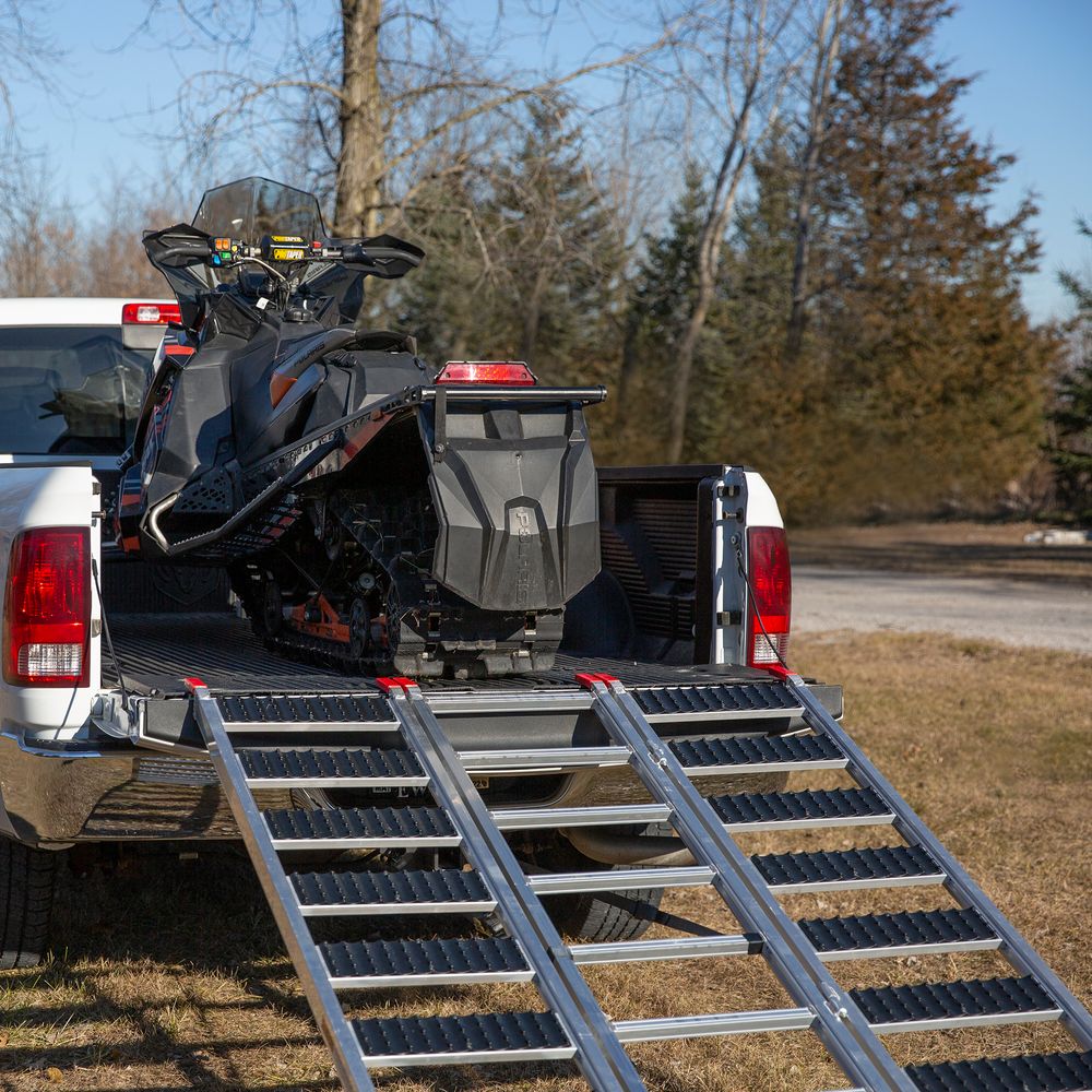 Black Widow Black Ice Folding Snowmobile & ATV Ramp | Model SNO-ATV-9454 | Size 7'10" x 54" | 1,500 lb Capacity | For Snowmobiles, ATVs & UTV Loading