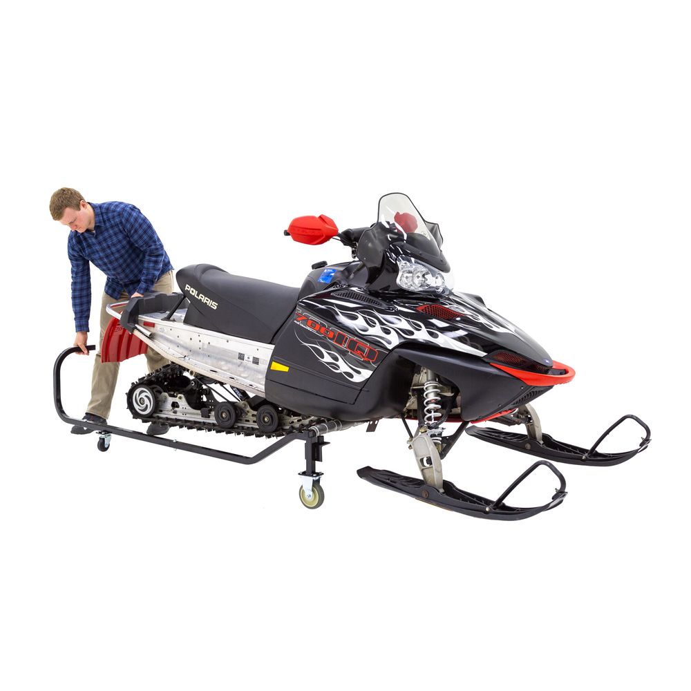 Black Widow Black Ice Snowmobile Dolly | Model SNO-DOLLY | Width 46.25" | 1,500 lb Capacity | Folds to 83.25" x 20.325" x 10" | For Snowmobile