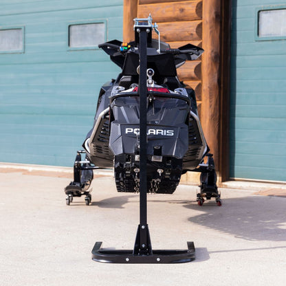 Black Widow Black Ice Snowmobile Lift with Winch | Model SNO-LIFT-WINCH | Base Size 22" x 18.5" | Capacity 700 lb | For Snowmobile