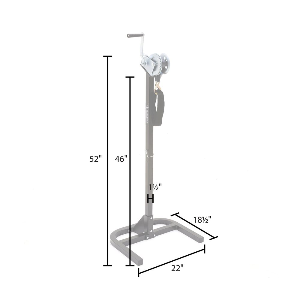 Black Widow Black Ice Snowmobile Lift with Winch | Model SNO-LIFT-WINCH | Base Size 22" x 18.5" | Capacity 700 lb | For Snowmobile