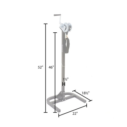 Black Widow Black Ice Snowmobile Lift with Winch | Model SNO-LIFT-WINCH | Base Size 22" x 18.5" | Capacity 700 lb | For Snowmobile