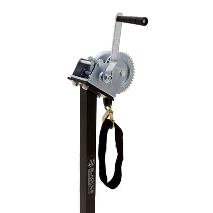 Black Widow Black Ice Snowmobile Lift with Winch | Model SNO-LIFT-WINCH | Base Size 22" x 18.5" | Capacity 700 lb | For Snowmobile