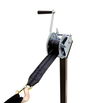 Black Widow Black Ice Snowmobile Lift with Winch | Model SNO-LIFT-WINCH | Base Size 22" x 18.5" | Capacity 700 lb | For Snowmobile