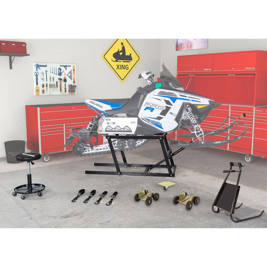 Black Widow Black Ice Essential Snowmobile Shop Kit | Model SNO-SK-E | Lift Height 25" | Capacity 700 lb | For Snowmobiles