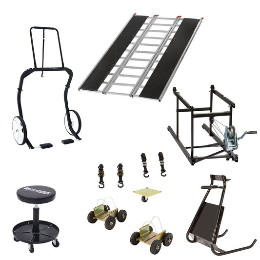 Black Widow Black Ice Professional Snowmobile Shop Kit | Model SNO-SK-P | Ramp Size 94" | Lift Capacity 700 lb | For Snowmobiles