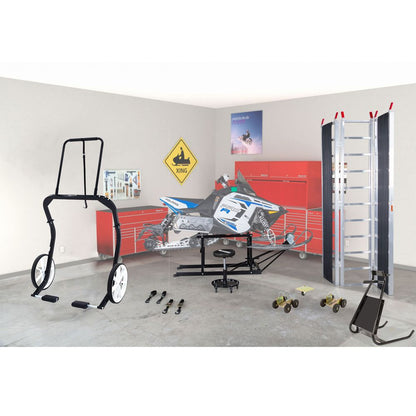 Black Widow Black Ice Professional Snowmobile Shop Kit | Model SNO-SK-P | Ramp Size 94" | Lift Capacity 700 lb | For Snowmobiles