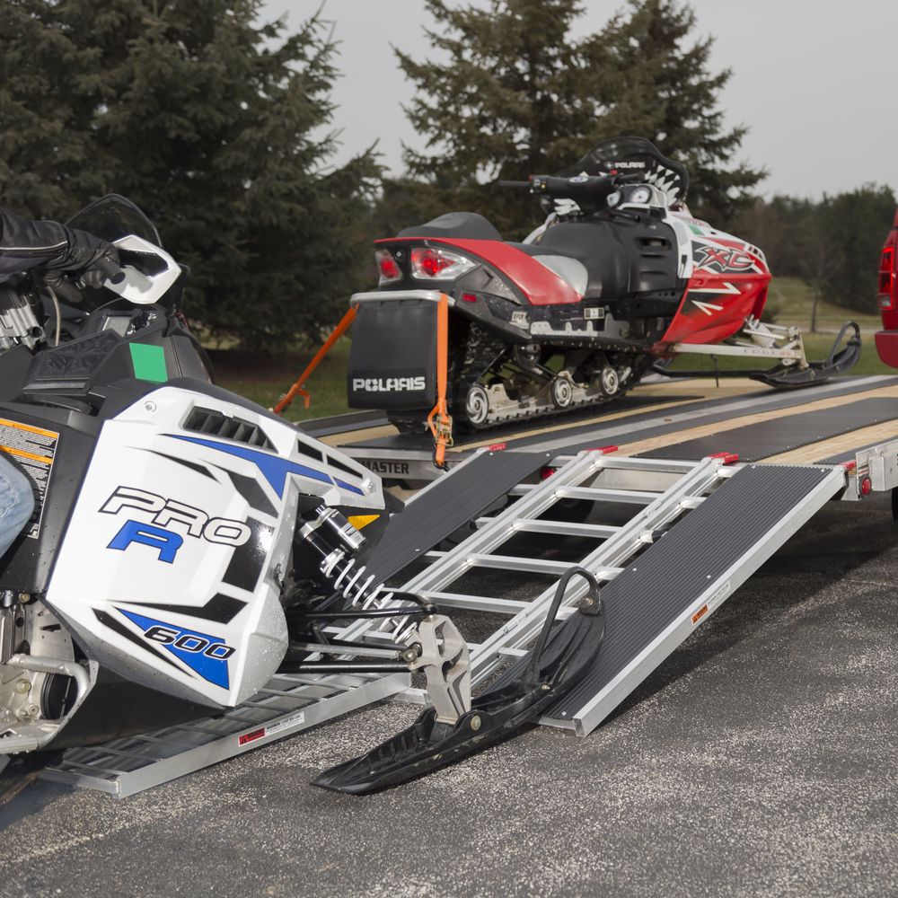 Black Widow Black Ice Deluxe Double Snowmobile Trailer Kit | Model SNO-TK-DD | Ramp Size 5' x 54" | Dual-Sled Setup | For Enclosed & Open Snowmobile Trailers
