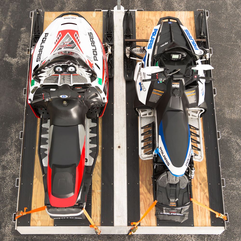 Black Widow Black Ice Deluxe Double Snowmobile Trailer Accessory Kit | Model SNO-TK-DDS | 105" Wide | For Snowmobile Loading