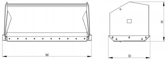 Landy Attachment Snow Pusher | Width 84" | 45-60 HP | 12-16 GPM | For Skid Steers & Tractors