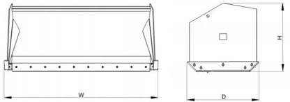 Landy Attachment Snow Pusher | Width 84" | 45-60 HP | 12-16 GPM | For Skid Steers & Tractors