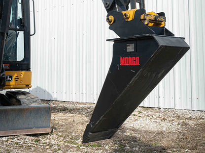 Mongo Attachments Spade Bucket | Model MTRB200 | 9" Width | Precision Trenching | 1–5 Ton | For Excavators