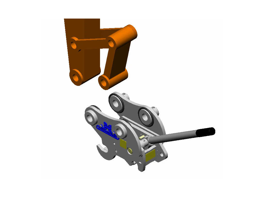 TAG Quick Coupler | Universal Spring-Loaded Manual Release | Pin-On Bucket 4000–8000 lbs | 2–4 Ton | For Excavators