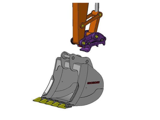 TAG Quick Coupler | Universal Manual Spring Loaded Lever Lock | Machine Size 4–6 Ton | For Excavators