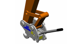 TAG Universal Spring-Loaded Manual Release Quick Coupler | 1½"–2" Dead Pin Setup | 120–185 lbs | 6–10 Ton | For Excavators