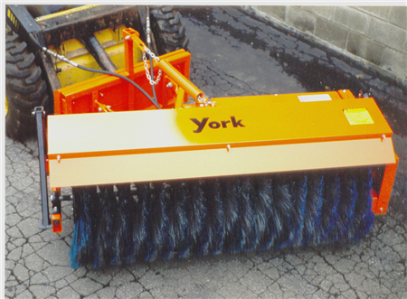 YORK 4, 5, 6, 7 AND 8 FT. SKID STEER MOUNTED ANGLE BROOM - HYDRAULIC DRIVEN FOR SKID STEER