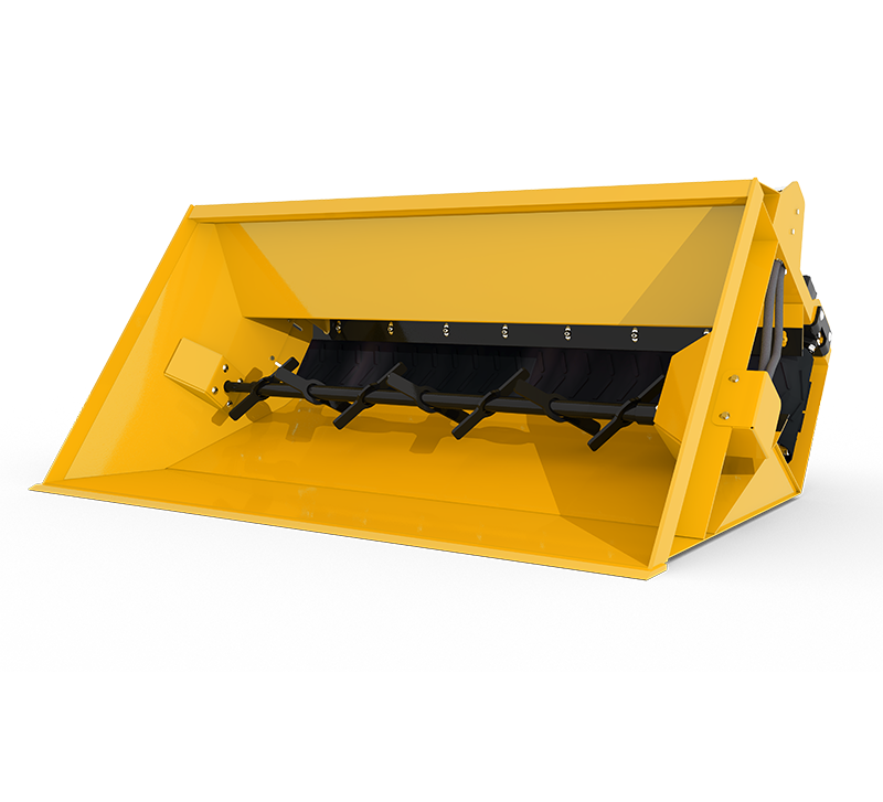 HLA ATTACHMENTS 60" TO 96" SIDE DISCHARGE SAND BUCKET LESS MOUNT FOR SKID STEER