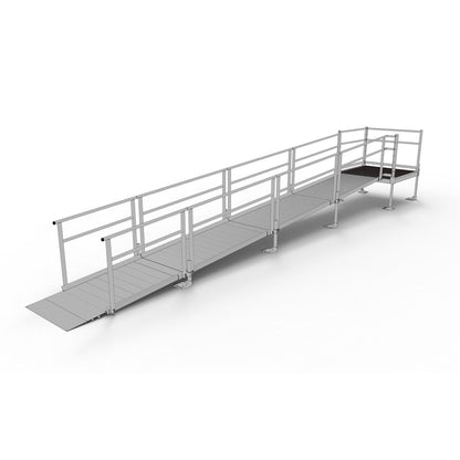Silver Spring Clearway Straight Modular Ramp | Model SSS23S44T | 36" W x 23' L | 1,000 lb Capacity | For Wheelchair, Scooter, & Mobility Access