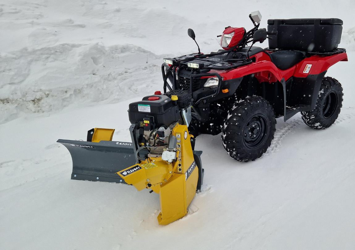 Rammy Thrower Plow ATV (Plow + Snow Thrower Combo) | Working Width 46" | Snow Throwing Distance 49' | Tank Volume 3.0L | Horsepower 9.5 HP | For ATVs