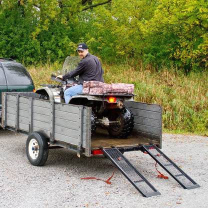 Black Widow Dual Runner ATV Trailer Ramps | Model ST-4811-1600-MV2 | Size 4 ft L x 11 in W | Capacity 1,600 lb | Horsepower 4 To 90+ HP | For ATV & UTV Loading