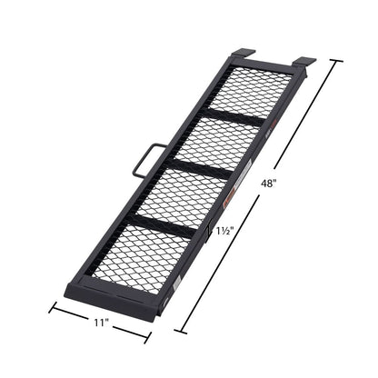 Black Widow Dual Runner ATV Trailer Ramps | Model ST-4811-1600-MV2 | Size 4 ft L x 11 in W | Capacity 1,600 lb | Horsepower 4 To 90+ HP | For ATV & UTV Loading