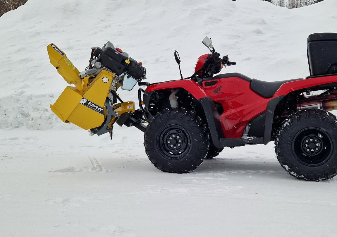 Rammy Thrower Plow ATV (Plow + Snow Thrower Combo) | Working Width 46" | Snow Throwing Distance 49' | Tank Volume 3.0L | Horsepower 9.5 HP | For ATVs