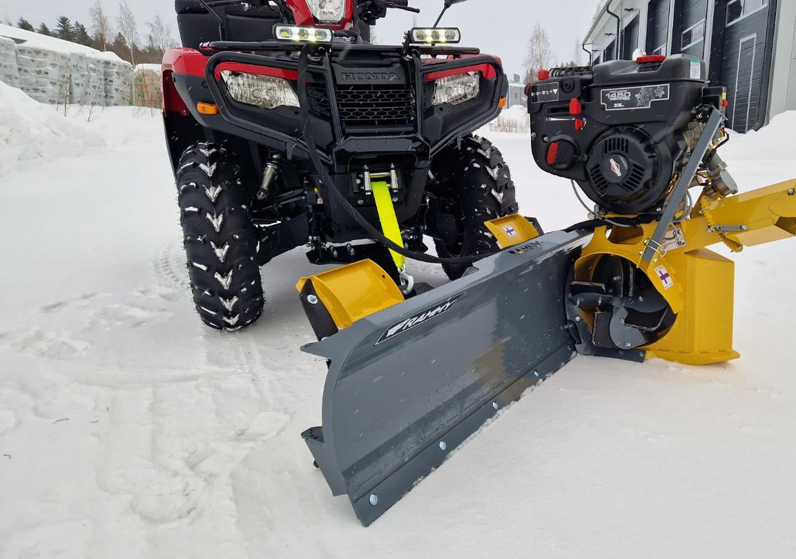 Rammy Thrower Plow ATV (Plow + Snow Thrower Combo) | Working Width 46" | Snow Throwing Distance 49' | Tank Volume 3.0L | Horsepower 9.5 HP | For ATVs