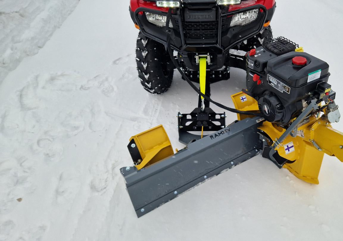 Rammy Thrower Plow ATV (Plow + Snow Thrower Combo) | Working Width 46" | Snow Throwing Distance 49' | Tank Volume 3.0L | Horsepower 9.5 HP | For ATVs