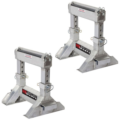 Heavy Duty Ramps Adjustable Lower Ramp Support Stands (Pair) | Model STAND-10-16-18-24-H | 18