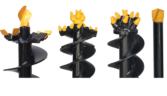 Star Industries Auger Bits | Diameter 6" – 36" | 10–35 GPM | For Skid Steers