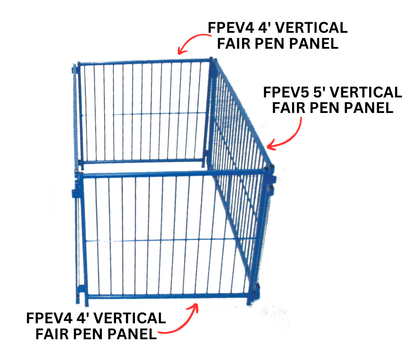Sydell Vertical Fair Show Pen Panels | FPEV | Width 4' To 10' | For Multi-Species Livestock Pens