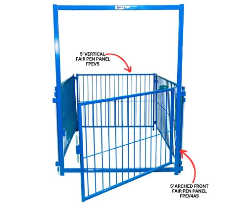 Sydell Multi-Species Arched Front Gate | FPEV4A4 &FPEV5A5 | Width 48" To 72" | For Livestock Show Pens