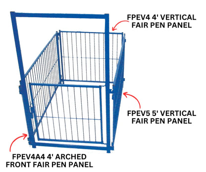 Sydell Vertical Fair Show Pen Panels | FPEV | Width 4' To 10' | For Multi-Species Livestock Pens