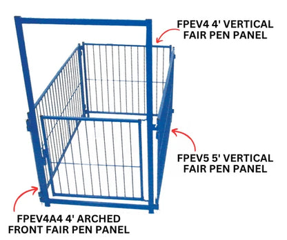Sydell Multi-Species Arched Front Gate | FPEV4A4 &FPEV5A5 | Width 48" To 72" | For Livestock Show Pens