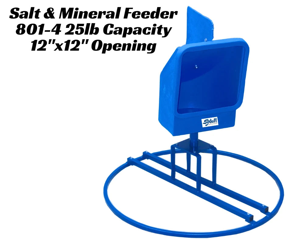 Sydell Salt & Mineral Feeder | #0801-4 / #0801-4-G | Round Base 36" | Capacity 25 lb | For Sheep & Goat