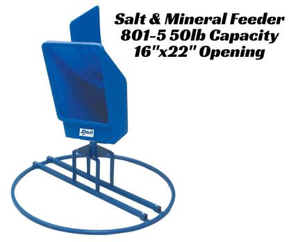 Sydel Salt & Mineral Feeder | #0801-5 / #0801-5-G | 36" Base | Capacity 50 lb | For Sheep & Goat Livestock