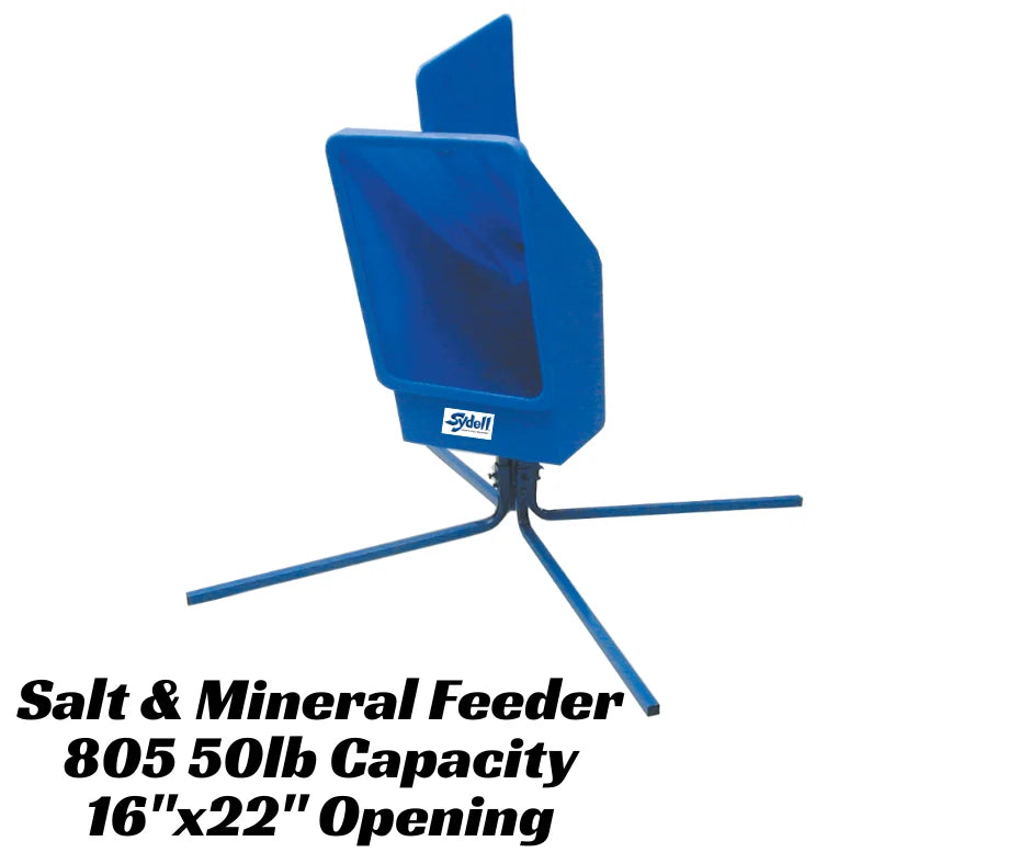 Sydell Salt & Mineral Feeder | #0805 | 4-Leg Base | Capacity 50 lb | For Sheep & Goat Livestock