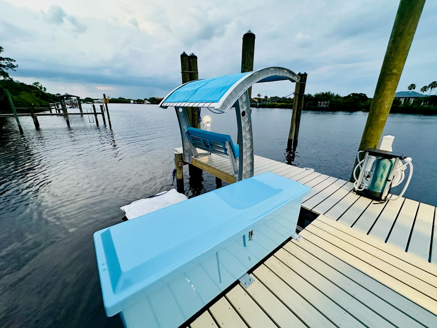 Killer Dock Box Brackets | Adjustable Width 18" Reach | Marine-Grade Aluminum | For Dock, Seawall, Deck & Patio