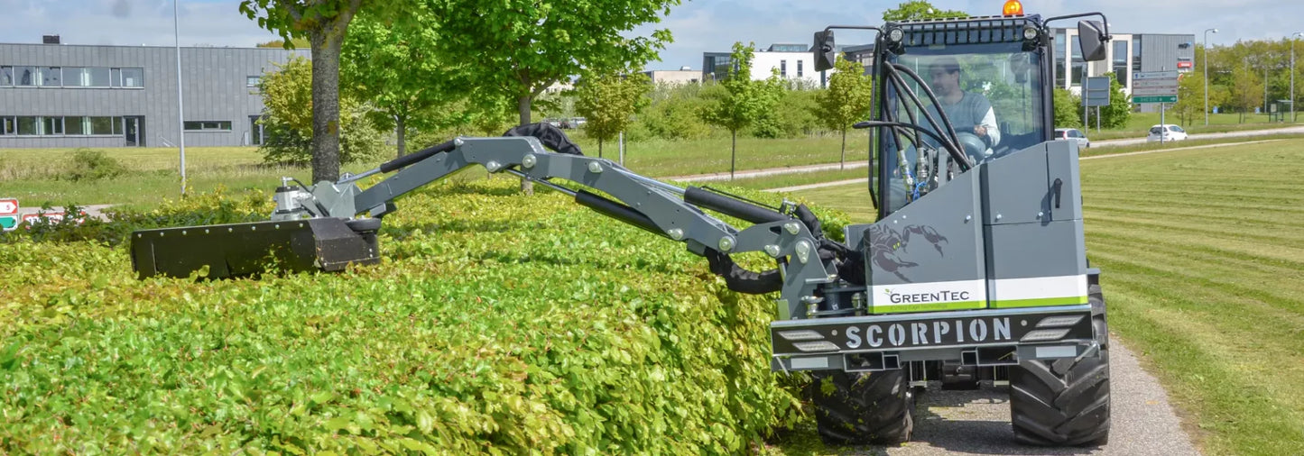 GreenTec 3PT Boom Mower Tractor | Model Scorpion 430 S | Transport Width 7' 3" Ft | Horsepower 80 HP | For Tractors