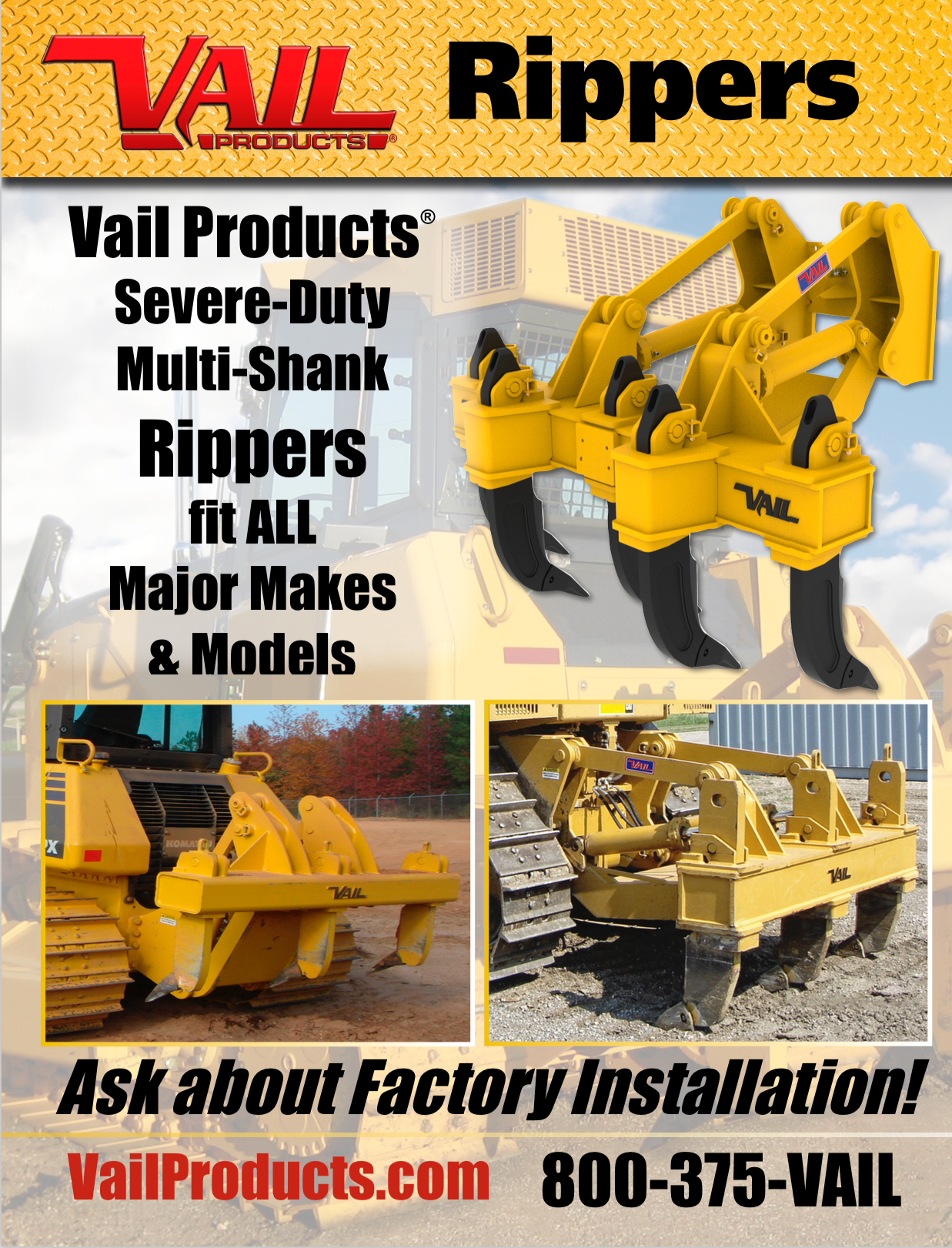 VAIL PRODUCTS PARALLEL RIPPERS FOR DOZER,GRADERS AND LOADERS