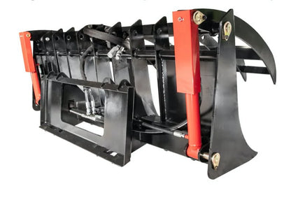 McLaren Industries Clam Style Root Rake Grapple | Model 60X700X66, 60X700X78 & 60X700X78 | Width 66", 78", 84" | 10 To 15 GPM | For Skid Steer & Loader