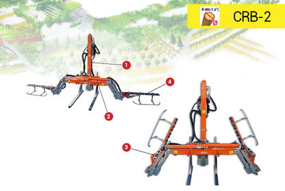 Rinieri Double Orchard Pruner CRB-X2 3-4 Discs for Skirting | 16" Disc Diameter for Tractor