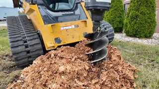 Lowe | 12" Stump Planer Auger Bit | Triple-Flighted Design | Replaceable Blades | 12" Diameter | 28" Length | 2" Female HEX Drive