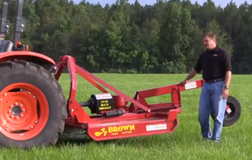 Brown Rotary Cutter With Stump Jump ( Heavy Duty 3-Point Hitch ) | Model 416 | Width 6' | Horsepower 55 HP | For Tractor