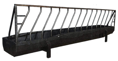Apache Feed Bunk with Folding Feed Panel | Model 20' | 40" W | For Cattle Operations & Ranch Facilities