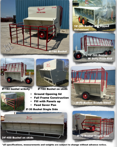 Global Equipment Apache Palco Cattleboss Creep Feeder | Length 8' - 21' | Capacity 1,500 - 19,500 lbs | Stationary & Portable | For Daily Feeding Pressure