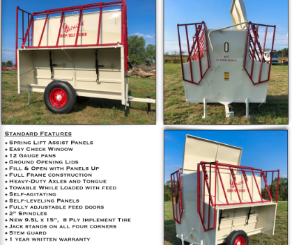 Global Equipment Apache Palco Cattleboss Creep Feeder | Length 8' - 21' | Capacity 1,500 - 19,500 lbs | Stationary & Portable | For Daily Feeding Pressure