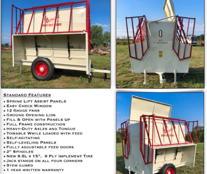 Global Equipment Apache Palco Cattleboss Creep Feeder | Length 8' - 21' | Capacity 1,500 - 19,500 lbs | Stationary & Portable | For Daily Feeding Pressure
