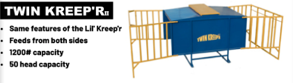 Global Equipment Twin Kreep’r II | Dual‑Sided Calf Creep Feeder | 1,200 lb Capacity