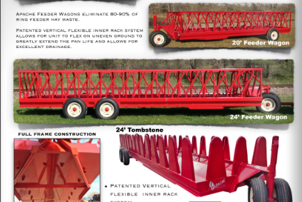 Apache Equipment 20' Narrow Feeder Wagon | Length 20' | Single‑Axle | For Livestock Feeding